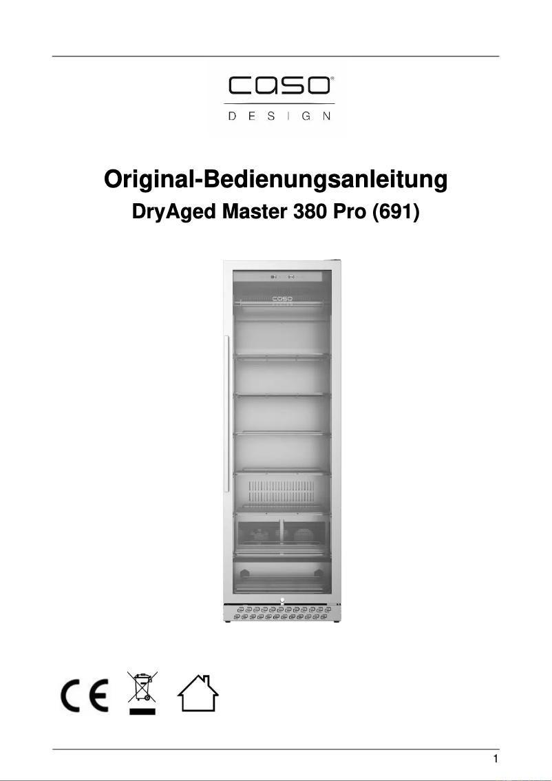 Image de la première page du manuel de l'appareil DryAged Master 380 Pro