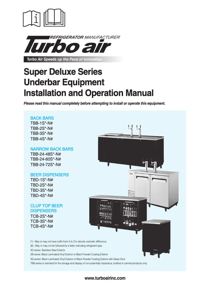 Page n°1 - Manuel utilisateur Turbo air TCB-4SB-N