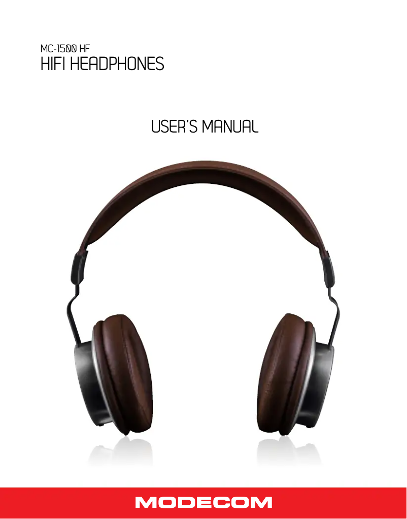 Page n°1 - Manuel utilisateur ModeCom MC-1500HF