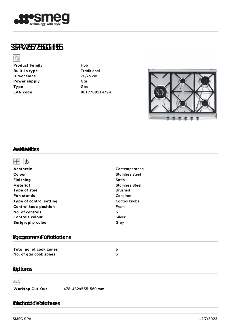 Image de la première page du manuel de l'appareil SRV575GH5