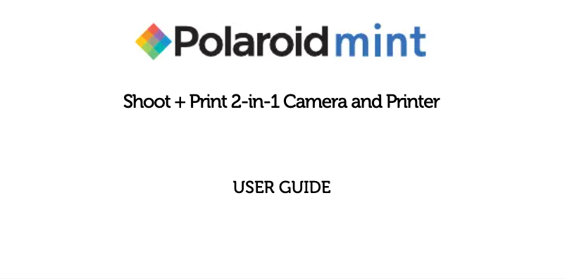 Image de la première page du manuel de l'appareil Mint
