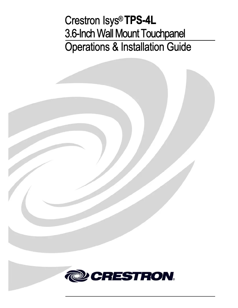 Imagen de la primera página del manual del dispositivo TPS-4LW