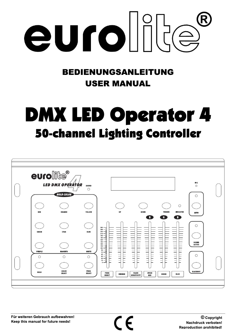 First page image of the manual for DMX LED Operator 4