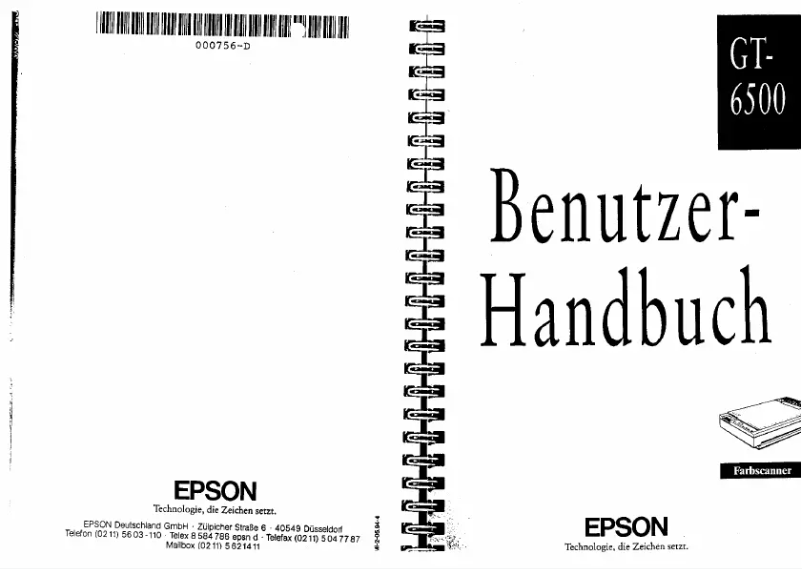 Image de la première page du manuel de l'appareil GT-6500