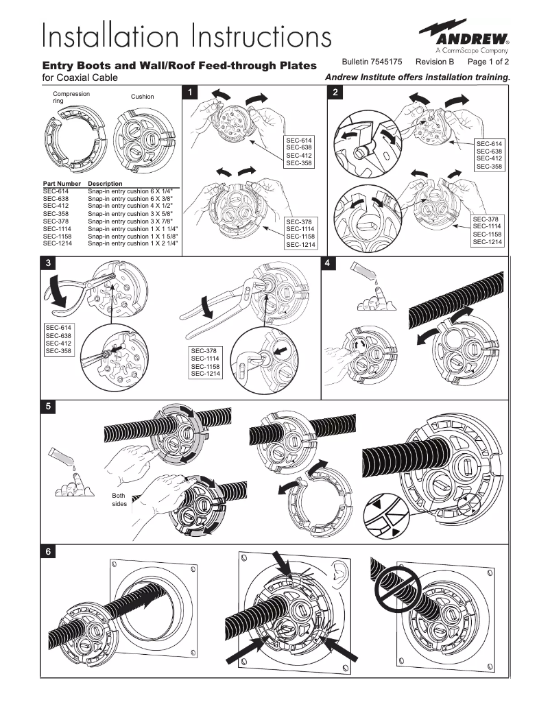 Image de la première page du manuel de l'appareil SEC-412