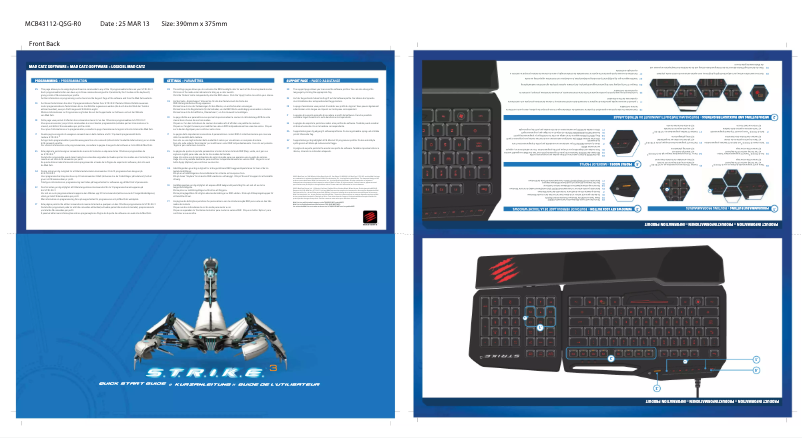 Page n°1 - Manuel utilisateur Mad Catz S.T.R.I.K.E. 3