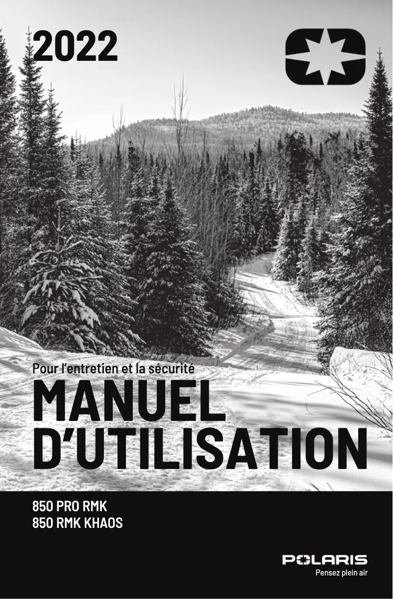 Image de la première page du manuel de l'appareil 850 Pro RMK 165 (2022)