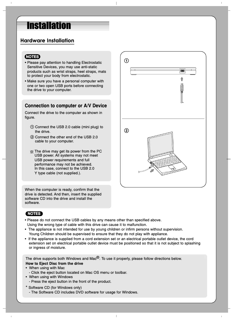 Page 1 de la notice Manuel utilisateur LG AP70NS50
