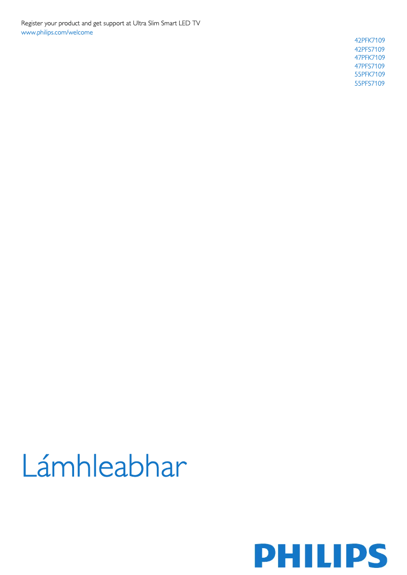 Page 1 de la notice Manuel utilisateur Philips 42PFK7109