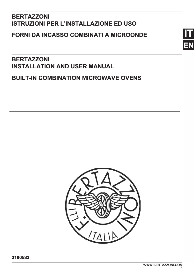 Page 1 de la notice Manuel utilisateur Bertazzoni F457MODMWTC