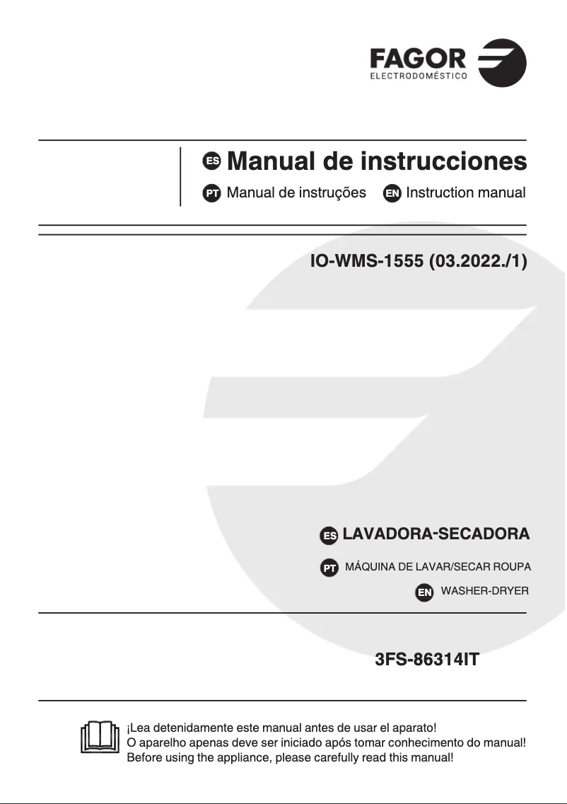 Image de la première page du manuel de l'appareil 3FS-86314IT