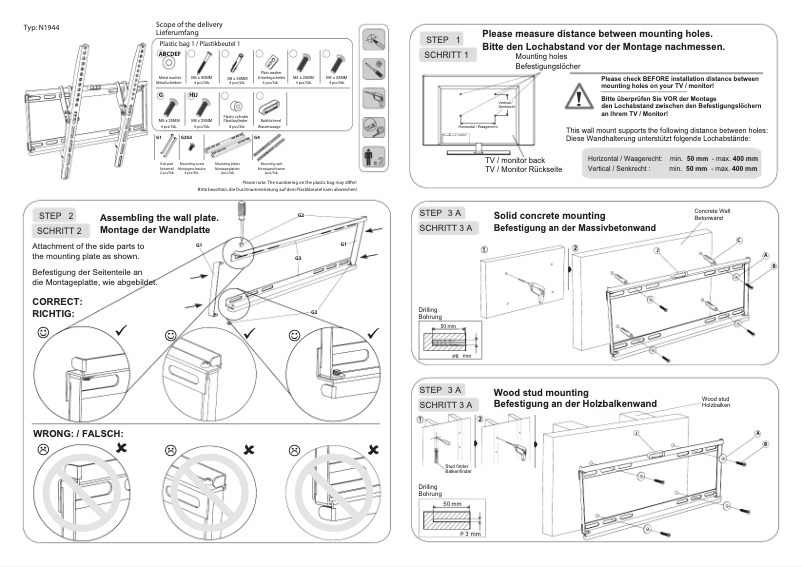 Page 1 de la notice Manuel utilisateur Ricoo N1944