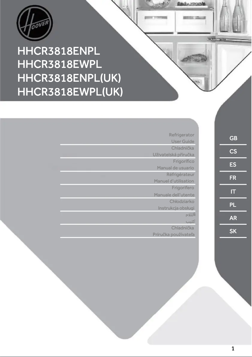 Page n°1 - Manuel utilisateur Hoover HHCR3818ENPL
