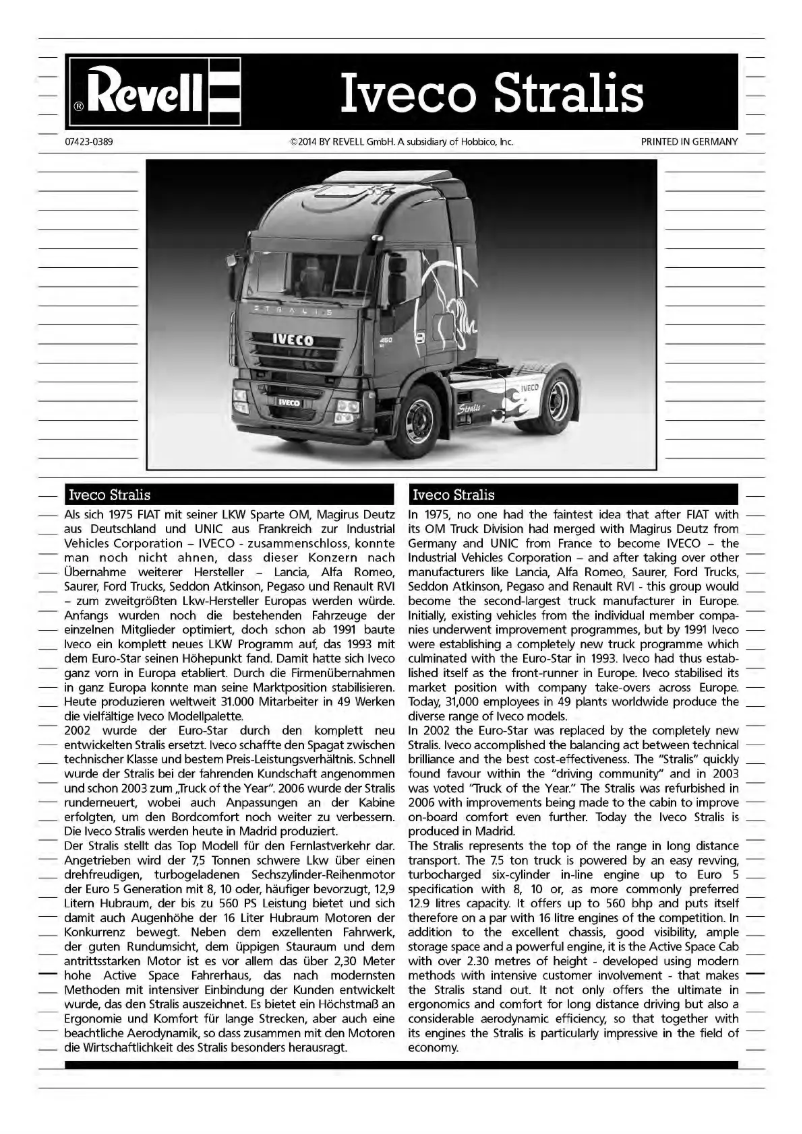 Image de la première page du manuel de l'appareil Iveco Stralis