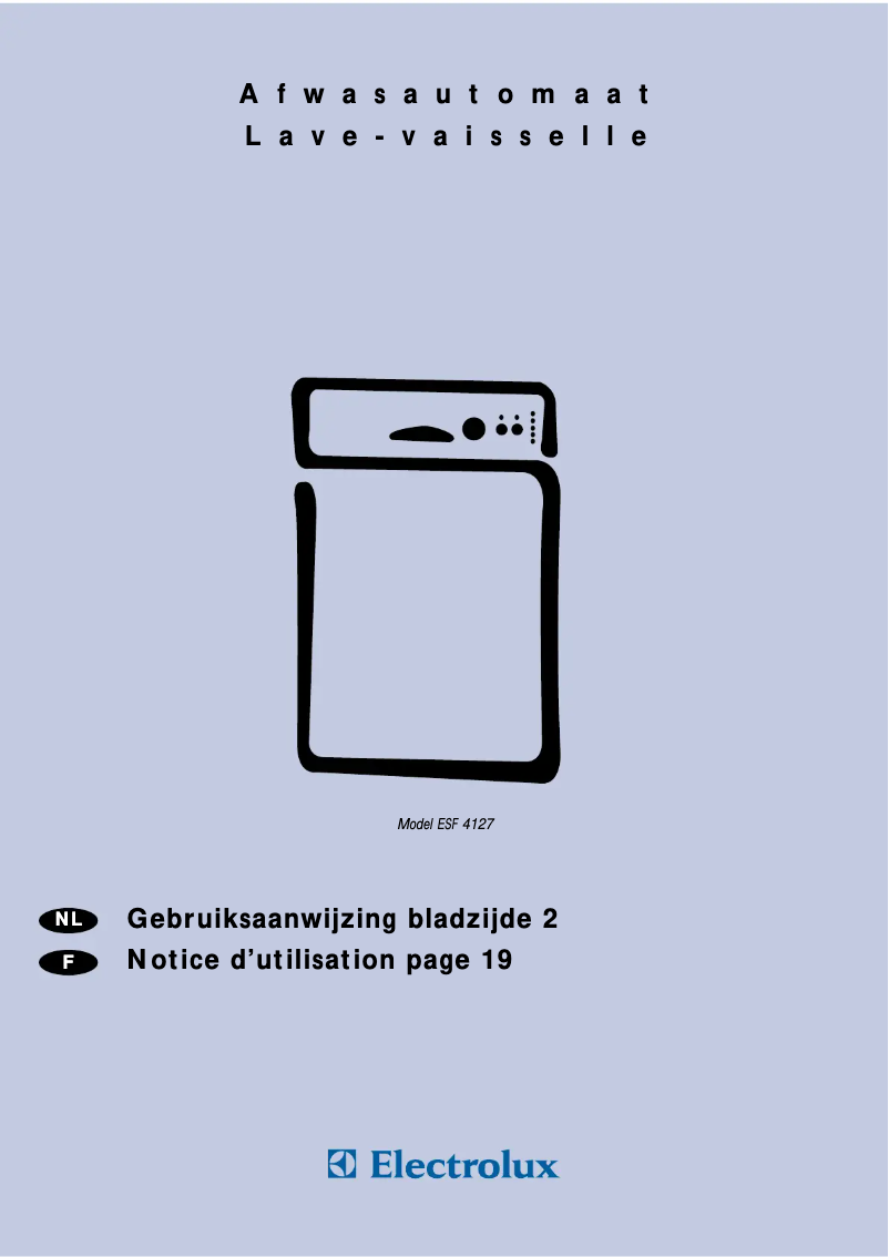 Page n°1 - Manuel utilisateur Electrolux ESF 4127