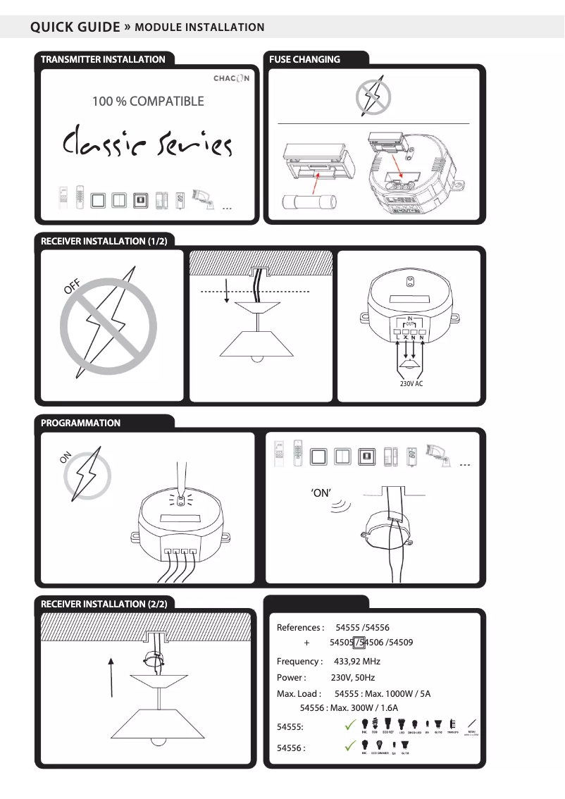 Page n°1 - Manuel utilisateur Chacon 54509