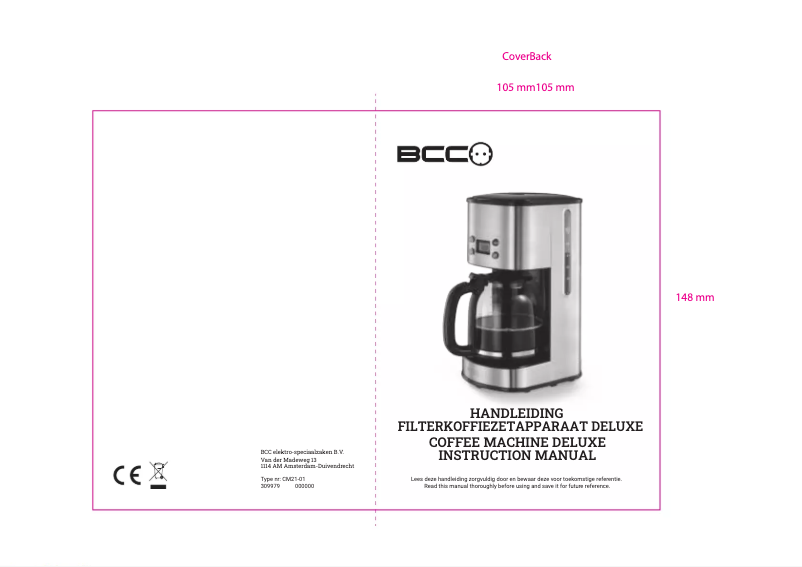 Page n°1 - Manuel utilisateur BCC CM21-01