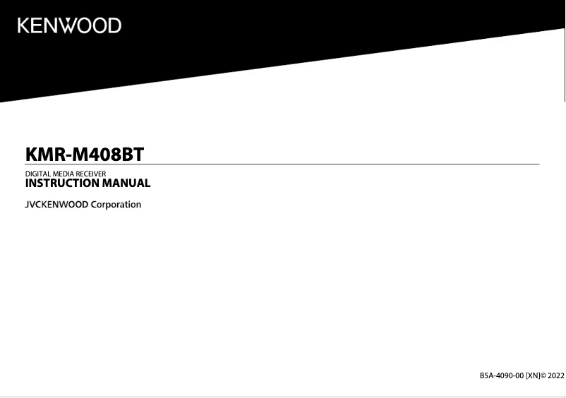 Página 1 del manual Manual de usuario Kenwood KMR-M408BT