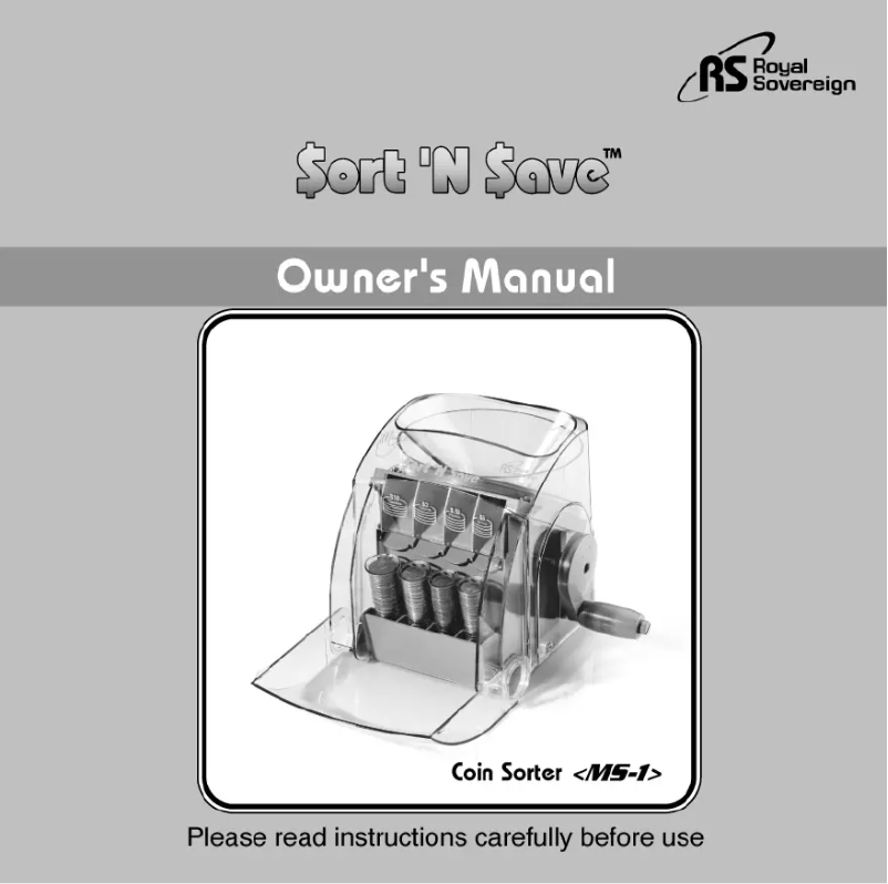 Page 1 de la notice Manuel utilisateur Royal Sovereign MS-1