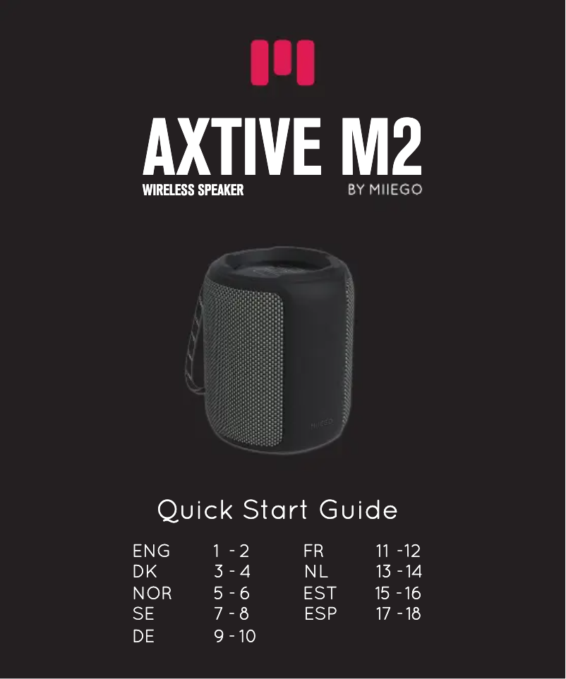 Page 1 de la notice Manuel utilisateur Miiego AXTIVE M2
