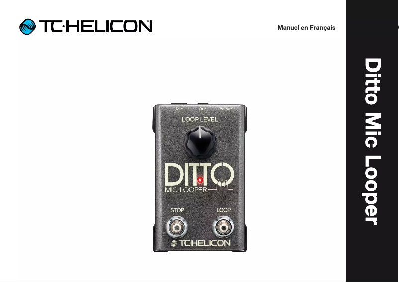 Page n°1 - Mode d'emploi TC Helicon Ditto Mic Looper