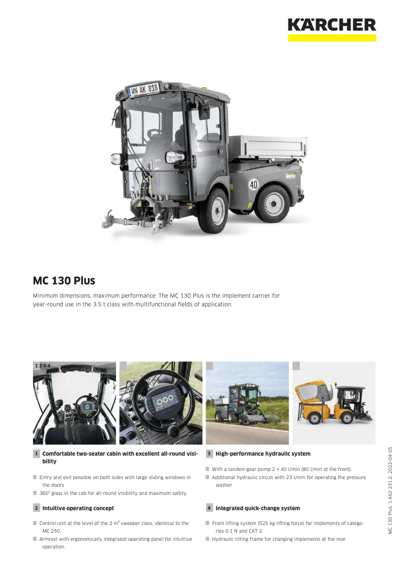 Image de la première page du manuel de l'appareil MC 130 Plus