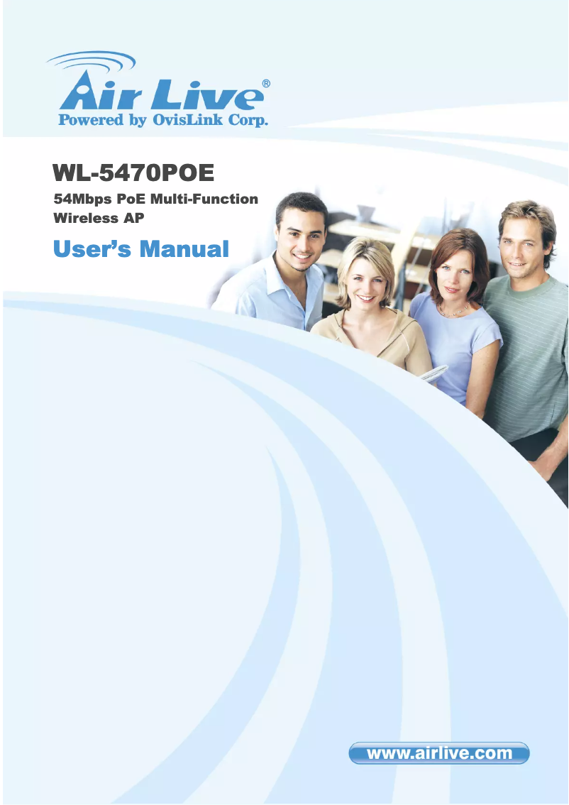 Page 1 de la notice Manuel utilisateur AirLive WL-5470POE