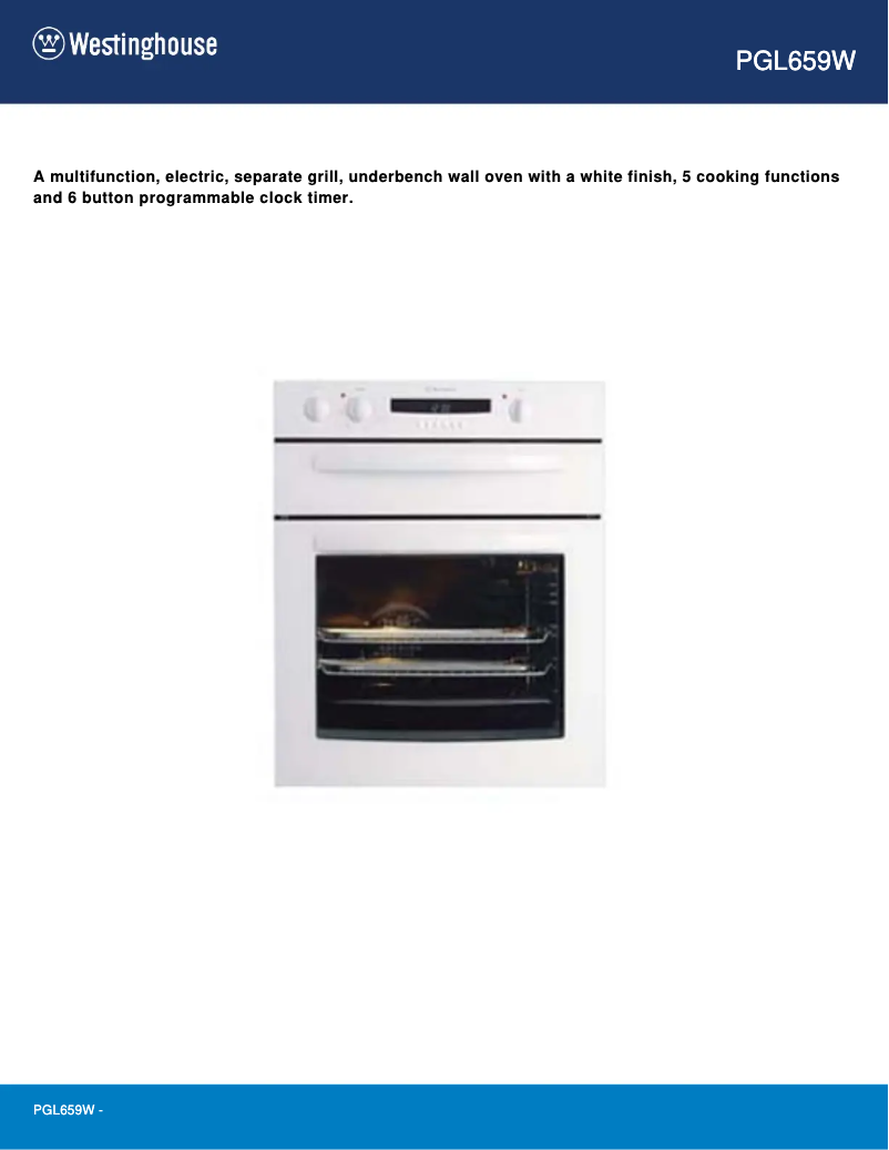 Image de la première page du manuel de l'appareil PGL659W