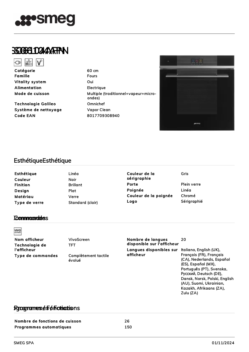 Image de la première page du manuel de l'appareil SO6104APN