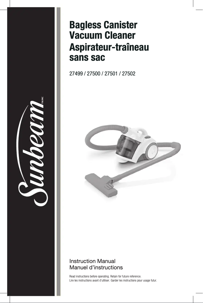 Image de la première page du manuel de l'appareil 27499SB