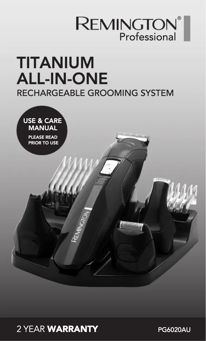 Image de la première page du manuel de l'appareil Titanium All-in-one PG6020AU