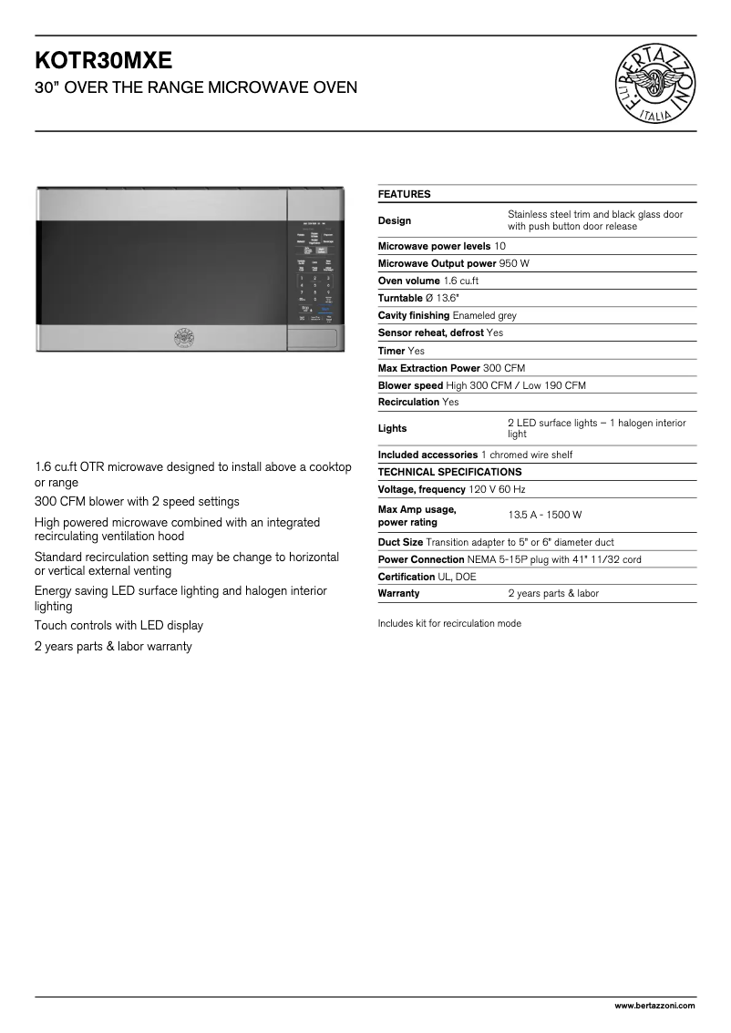 Image de la première page du manuel de l'appareil KOTR30MXE