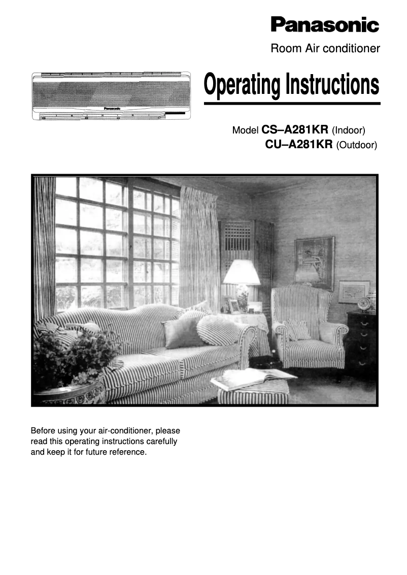 Page n°1 - Manuel utilisateur Panasonic CU-A281KR