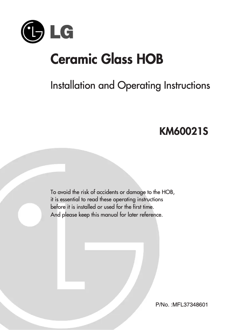 Page n°1 - Manuel utilisateur LG KM60021S