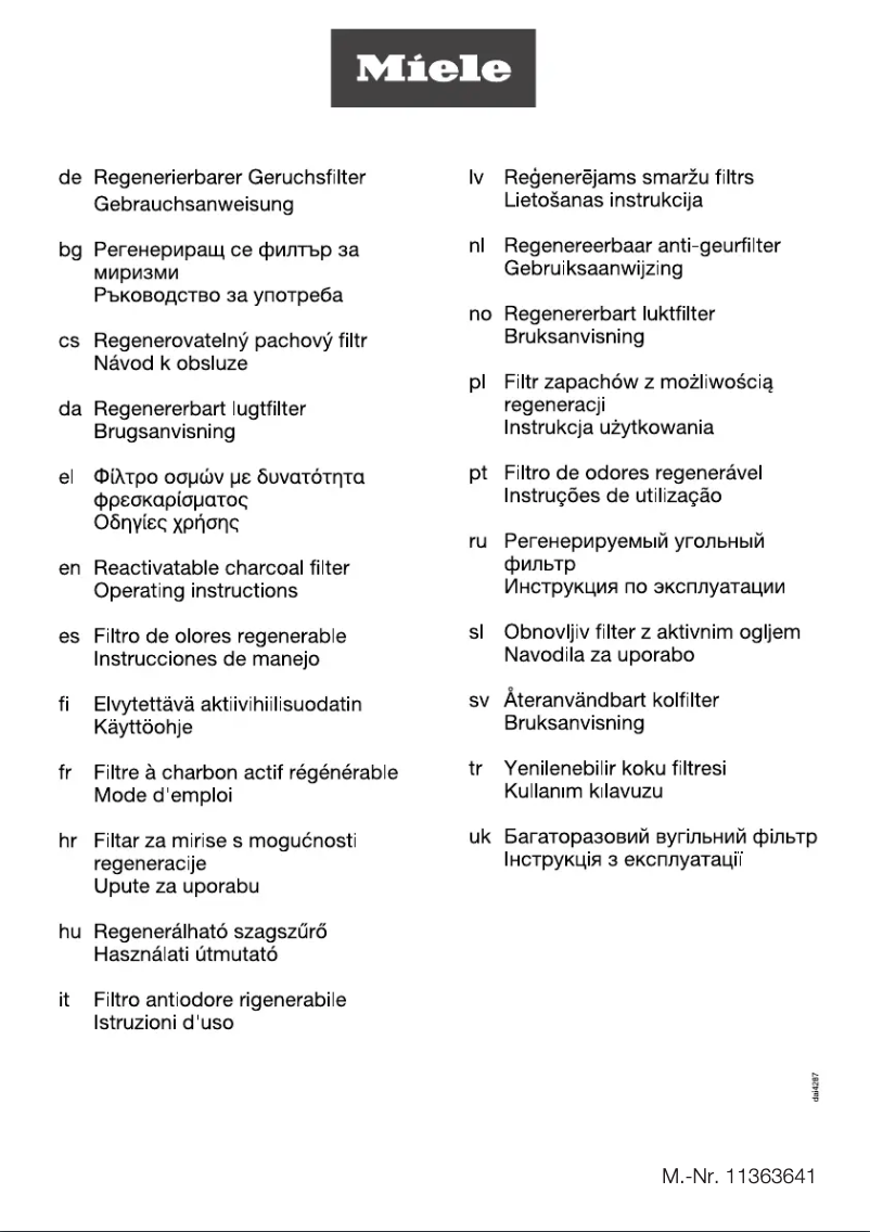 Página 1 del manual Manual de usuario Miele DKF 31-R