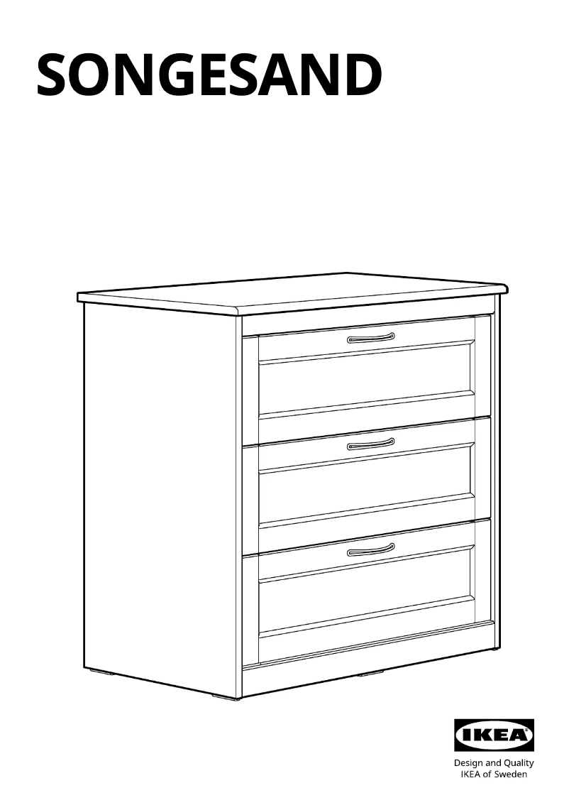 Page 1 de la notice Manuel utilisateur Ikea SONGESAND 005.728.34