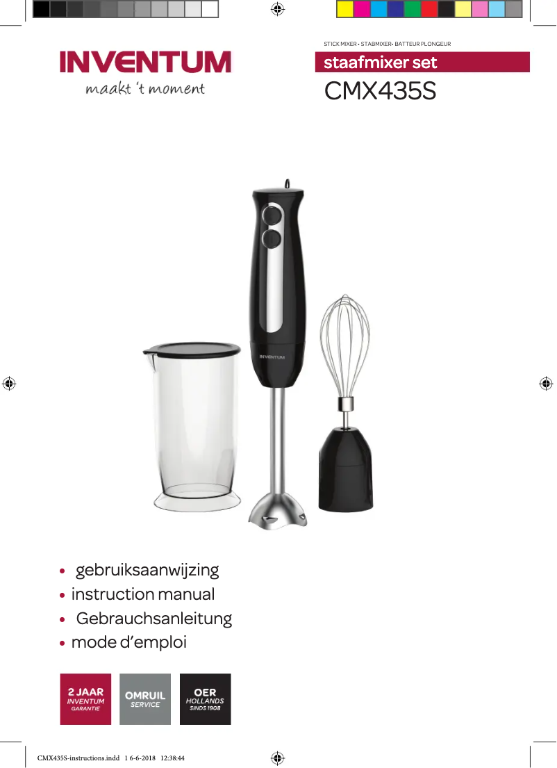 Page n°1 - Manuel utilisateur Inventum CMX435S