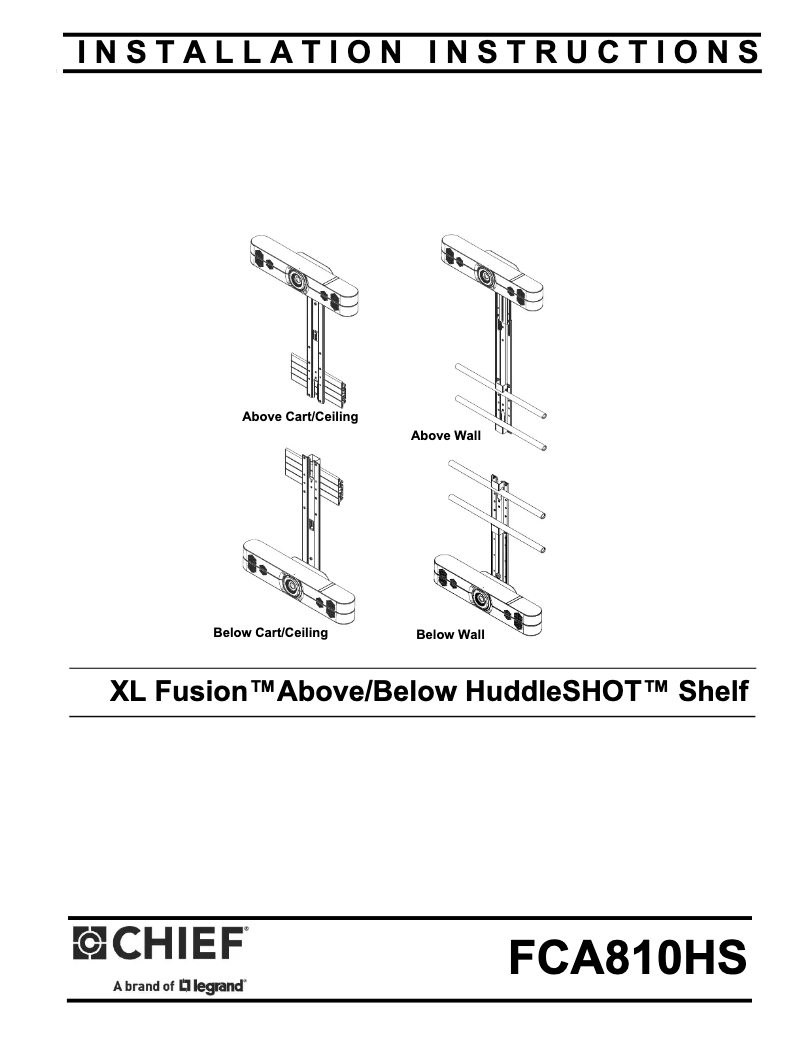 Página 1 del manual Manual de usuario Chief Fusion FCA810HS