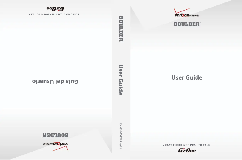 Image de la première page du manuel de l'appareil G'zOne Boulder