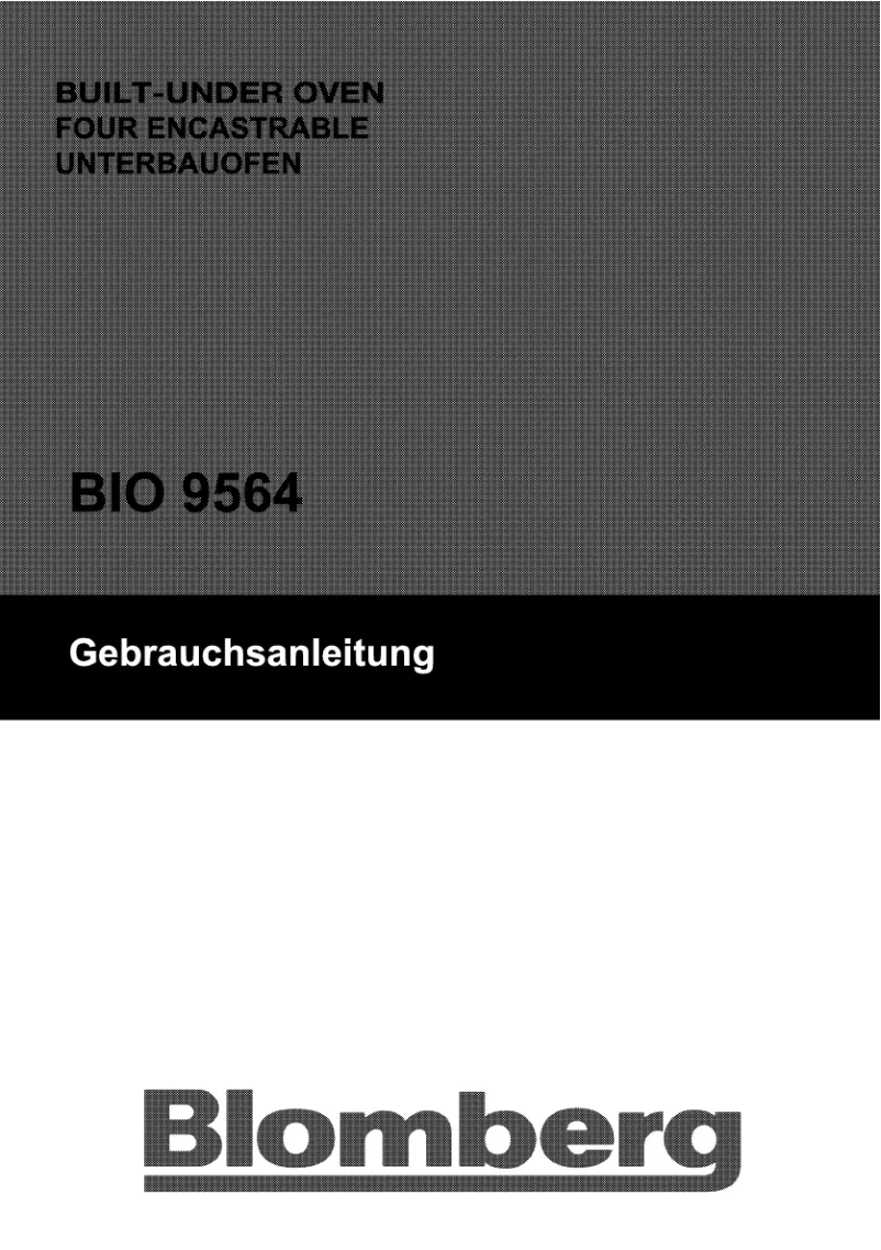 Image de la première page du manuel de l'appareil BIO 9564 X