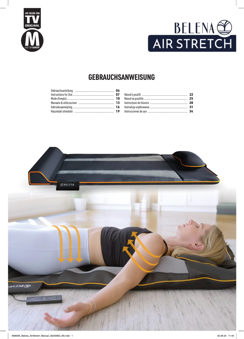 Page 1 de la notice Manuel utilisateur Belena AirStretch