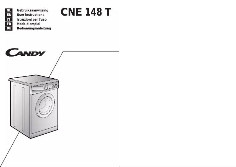 Page n°1 - Manuel utilisateur Candy CNE 148T