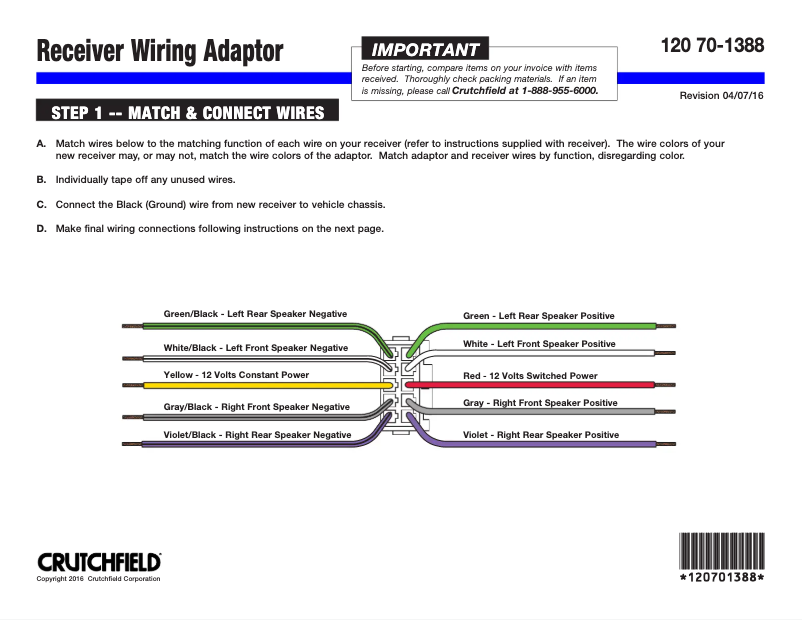 Page n°1 - Manuel utilisateur Metra 70-1388