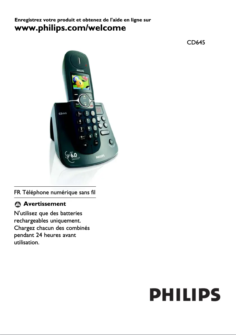 Page 1 of the manual User Manual Philips CD6451B