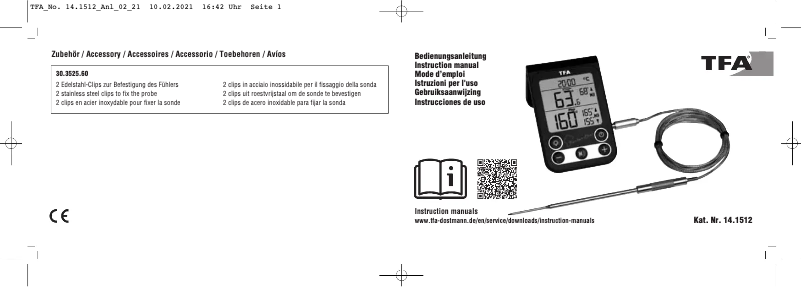 Page n°1 - Manuel utilisateur TFA 14.1512