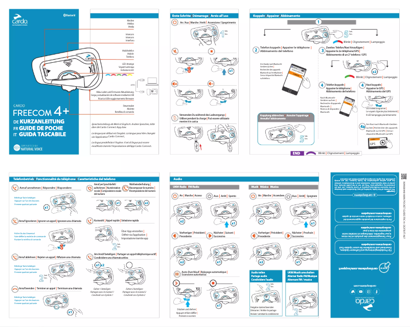 Page n°1 - Manuel utilisateur Cardo Freecom 4+