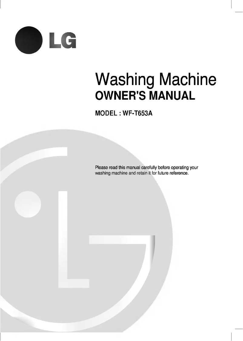 Page n°1 - Manuel utilisateur LG WF-T8518TP
