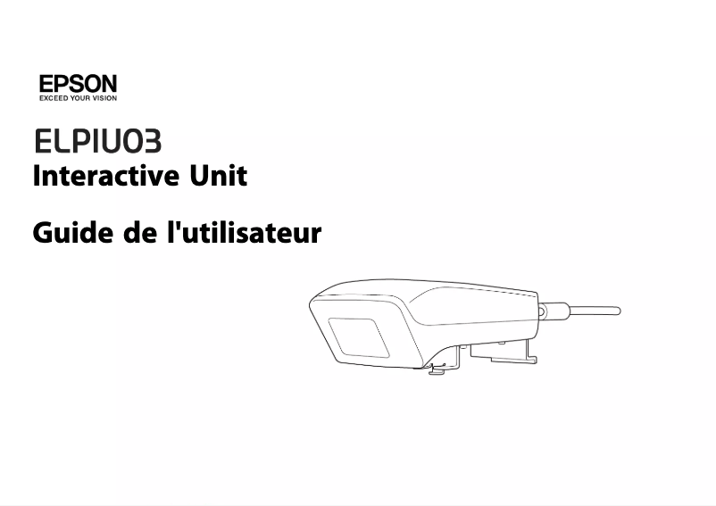 Page 1 de la notice Manuel utilisateur Epson EB-420