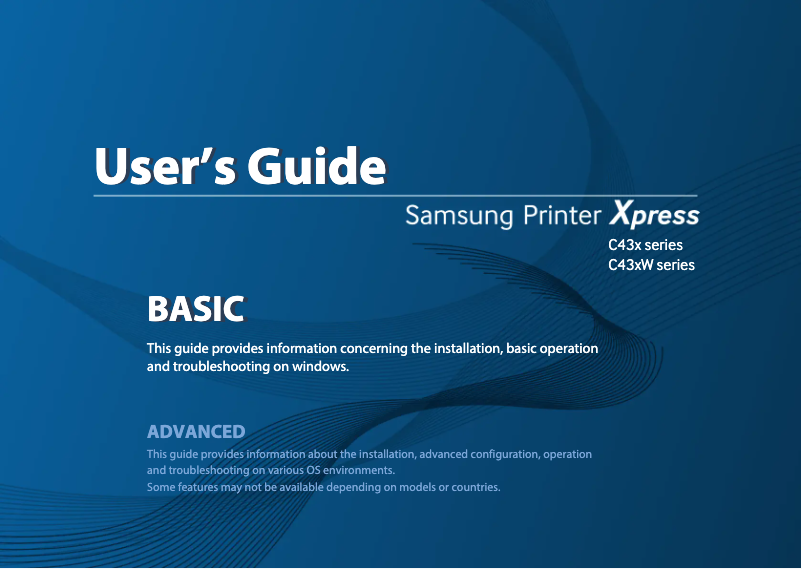 Page 1 de la notice Manuel utilisateur Samsung Xpress C43x