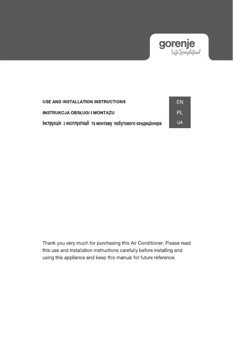 Page 1 de la notice Manuel utilisateur Gorenje REA53OUT KC